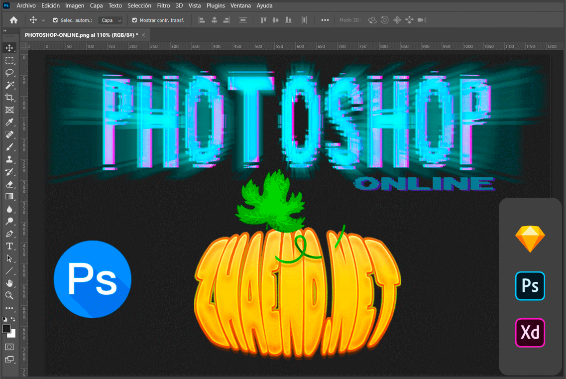 Herramienta de Diseño en el navegador (Photoshop Online)