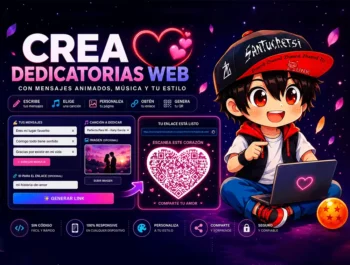Crea páginas web románticas con mensajes, música y foto para compartir con QR