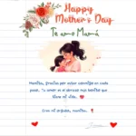 Crea una tarjeta con un mensaje bonito y emotivo para el Día de la Madre